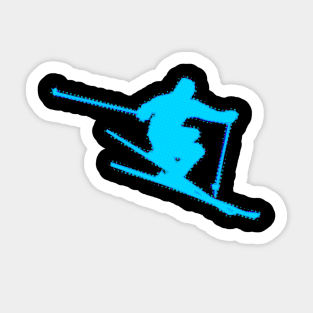 Alpine Ski - 2022 Olympic Winter Sports Lover -  Snowboarding - Light Blue Sticker